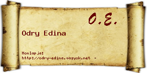 Odry Edina névjegykártya
